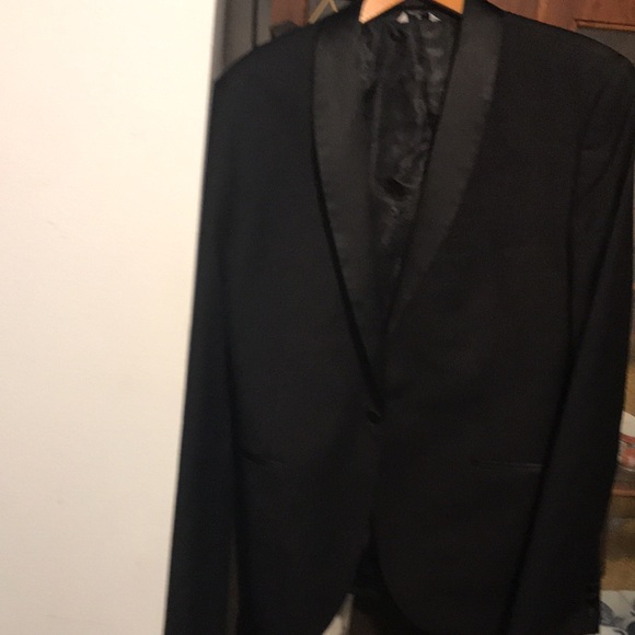 Men tuxedo blazer with satin colour slim fit - Picture 11 of 11